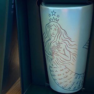 NEW 2021 Starbucks Mint Green Mermaid 50 Years Siren Ceramic 12 oz Tumbler
